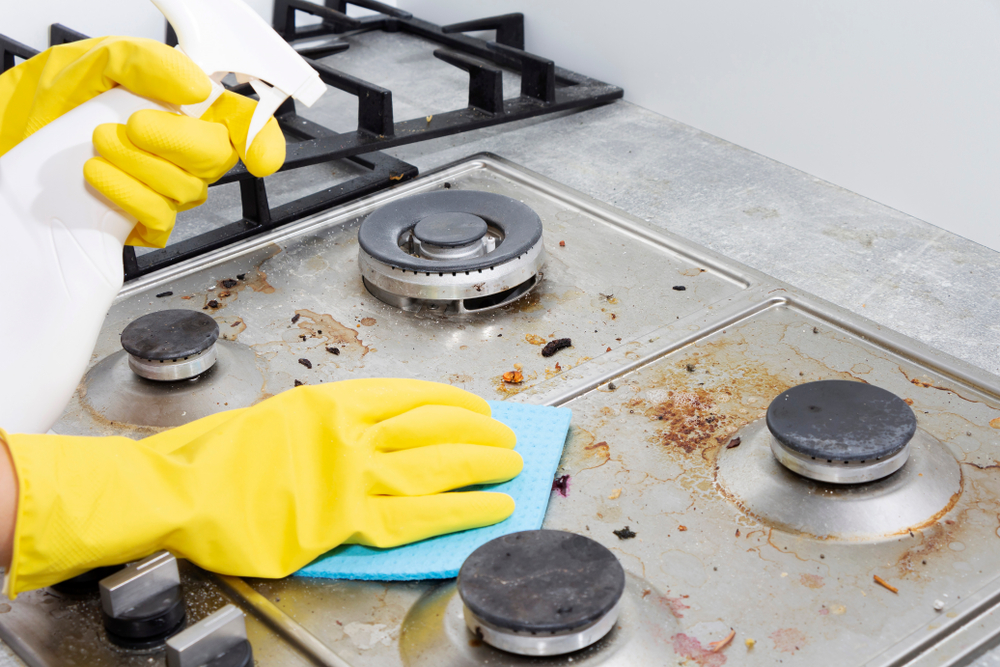 Без микроби преди употреба, това е лесна стъпка за почистване на газова печка